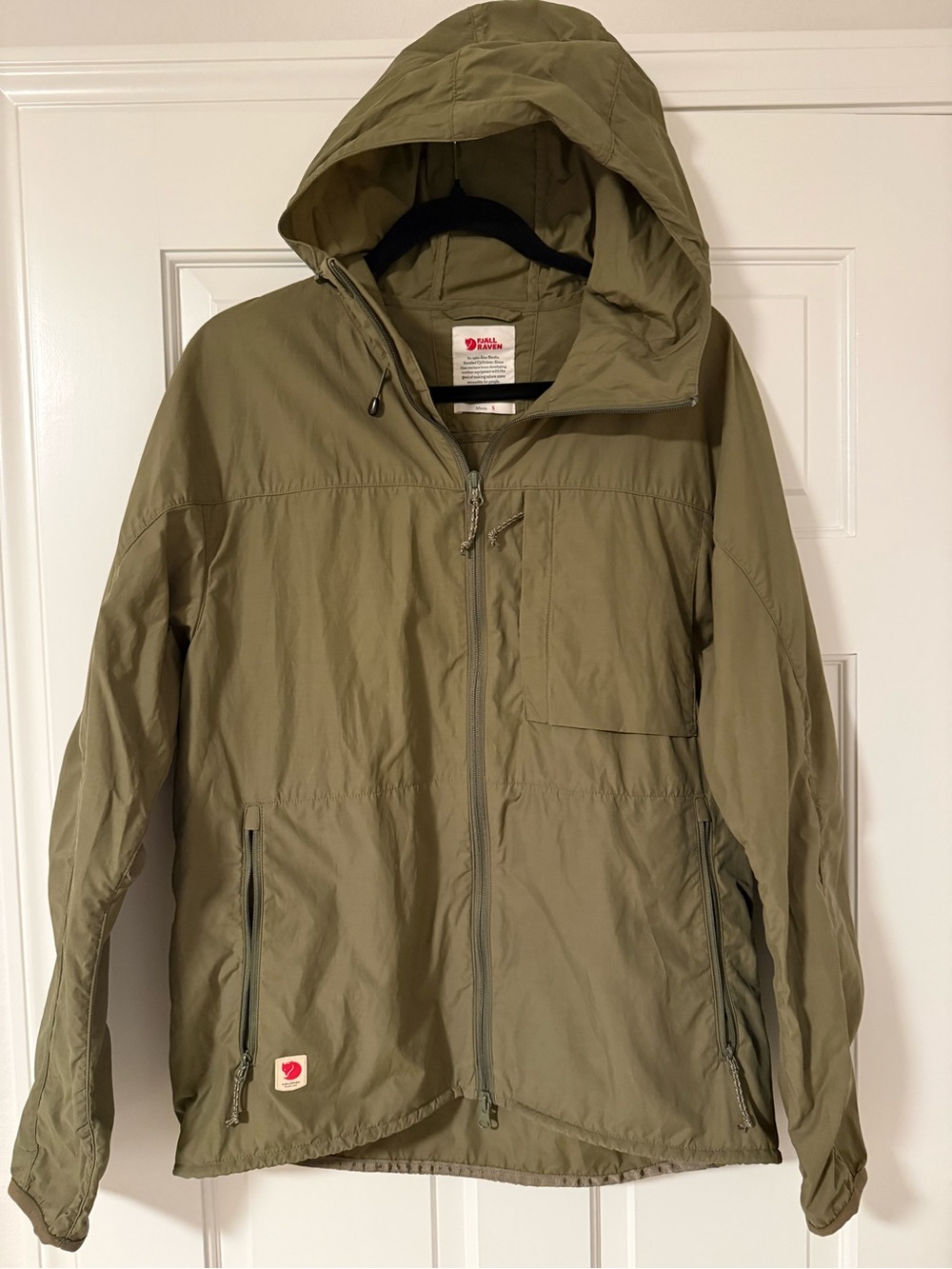 Fjallraven Olive Green Hooded Lightweight Jacket